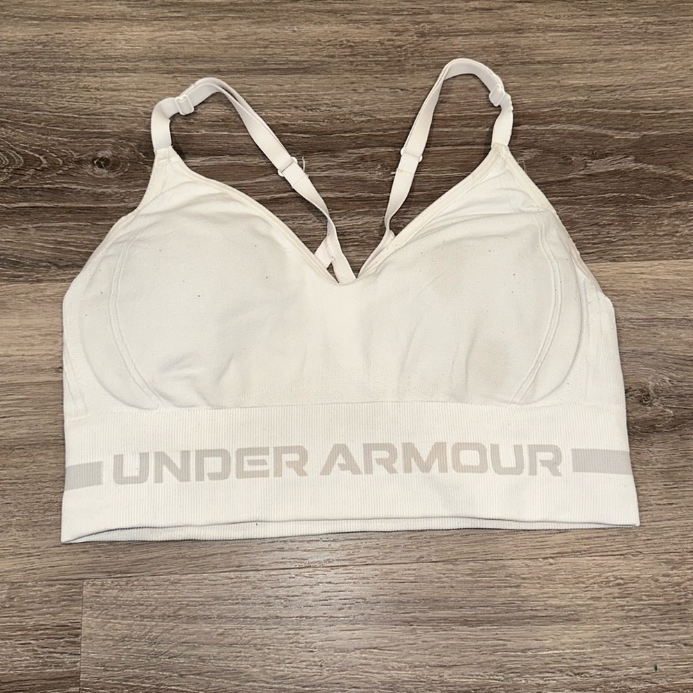 White Under Armour Sports Bra